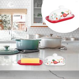 Plates Ceramic Butter Box Service Dish Chic Plate Glass Containers Serving Lid Exquisite Tray Tableware Cookie Cover For