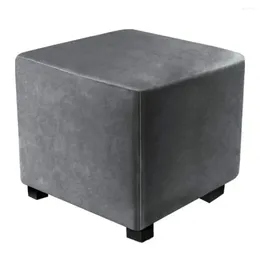 Chair Covers Tear-resistant Stool Cover Slipcover For Square Footstool Stretchable Protective Home Furniture