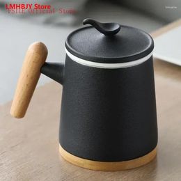 Mugs LMHBJY 450ml Large Capacity Ceramic Tea Cup With Lid Household High-temperature Resistant Water Mug