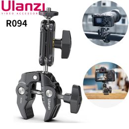 Ulanzi R094 SLR Camera Magic Arm Clamp Adjustable with 1/4'' 3/8'' Screw Hole Mount Super Holder Stand for LCD Monitor LED Light
