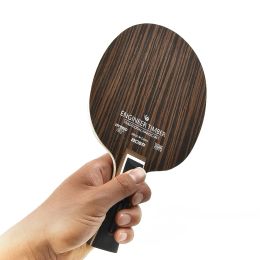 Table Tennis Racket Bottom Plate 5 Ply Ping Pong Blade Paddle Long Handle Ebony Dalbergia Table Tennis Paddle Blade Bat Blade