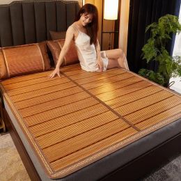 Home mat Bamboo mat foldable summer straw mat student dormitory single bed double bed dual-use mat double-sided
