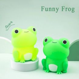 LED Night Light Cute Frog Soft Silicone Lamp Timer Bedroom Home Decor Child Birthday's Day Christmas Gifts Baby Sleep Nightlight