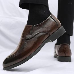 Casual Shoes High End Brand Men's Leather Soft Soles Comfortable Office Business Loafers Versatile Outdoors