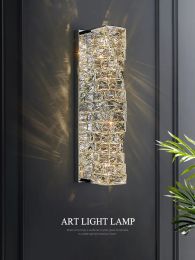 Luxury Crystal Wall Sconce Lamp Modern LED Light For Bedroom Bedside Living Room Aisle TV Background Wall Decor Lihghting Lustre