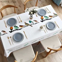 Table Cloth Animal Black And White Tablecloth Living Room Kitchen Rectangular Waterproof Tablecloth Home Dining Table Coffee Table Decoratio Y240401Z4XO