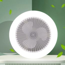 Smart Ceiling Fans E27 Light Holder with Remote Control Silent Bedroom Kitchen Decor Ventilator Lamp Fans 3 Speeds Wind Fan
