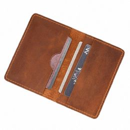 luufan Genuine Leather Card Holder Purse Real Leather Rfid Card Case Clutch Wallets Slots For Men Women Mini Slim Short Purse z3MN#