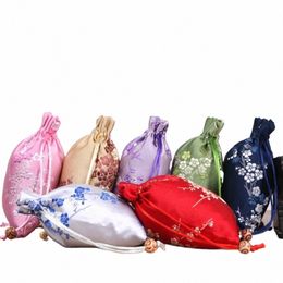 embroidered Storage Bag Antique Drawstring Fr Jewellery Packaging Bag Candy Bag Tie Drawstring Gift Children u6ks#