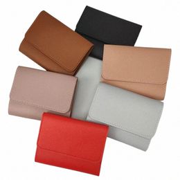 2023 Women Short Wallet Multi-card Bag Mini Pouch Fi Simple Three Fold Short Clip Female Wallet Portable Lady Coin Purses 82al#
