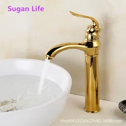 Bathroom Sink Faucets Sugan Life 2024 Basin Faucet High Arch Antique Oil Water Copper Material