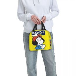 Mafalda We Can Do It Poster Insulated Lunch Bag Large Meal Container Cooler Bag Tote Lunch Box Beach Picnic Men Women