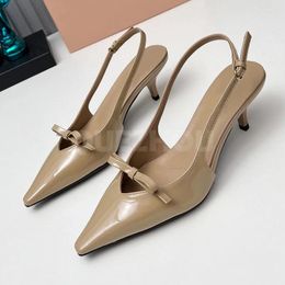 Sandals Women Sandalias Summer 2024 Patent Leather Upper Buckle Strap Design Elegant Temperament High Heel Shoes