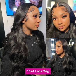 13x4/13x6 Body Wave Lace Front Human Hair Wigs For Women 36Inch Brazilian 4X4 Transparent Lace Closure Wig Pre Plucked Baby Hair