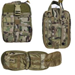Survival Outdoor Emergency Medical Utility Bag Tactical Vest Sub Bag Multicam Fabric