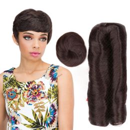 Weave Weave 28 Pieces 100 Real Human Hair Bundles with Closures for Women Short Curly Hair Weave One Pack for Full Head