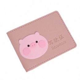 driver Licence ID Card Cover Women Men PU Leather Case Holder Cover Folder Wallet Unisex Cute Kawaii Purse for Female Waterproof w6vR#