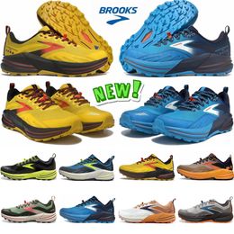 Designer Brooks Cascadia Running Shoe Mens Womens Outdoor Sports Sneakers Trainer Hundert ausgehöhlte schwarze weiße Bule Grünorange EUR 36-45