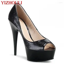 Dance Shoes 15cm Hate The Height Of Night Club And Super High Heel People's Leather Factory Direct Sales Large