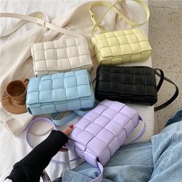 Bag Small Weave Flap Bags For Women 2024 Good Quality Fashion PU Leather Shoulder Crossbody Female Handbags Sac A Main Femme