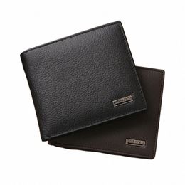 genuine Leather Men Wallets Premium Product Real Cowhide Wallets for Man Short Black Walet Portefeuille Homme Cartera Hombre N5FB#