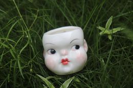 Mugs Retro Doll Ceramic Hand-painted Underglaze Colour Face Cup High-temperature Birthday Gift For Friends
