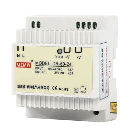 MZMW DR-30 Industrial DIN Rail Switching Power Supply DR-45 DR-60 30W 45W 60W 12V 24V AC/DC Single Output LED Lighting Power