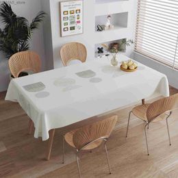 Table Cloth Nordic Modern Rectangle Tablecloth Holiday Party Decorations Reusable Waterproof Table Cover for Kitchen Dining Table Decor Y240401