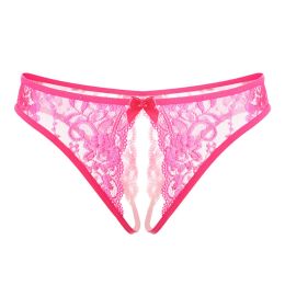 Sexy Women Panties Lace Underwear Hot Transparent Open Crotch Lingerie Perspective Female G-string Thong Exotic Pajama Accessory