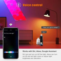 LED Light Bulbs E27 Wifi Bluetooth RGB 110V 220V Tuya Smart Light Lamps Spotlights For Home Alice Alexa Google Assistant