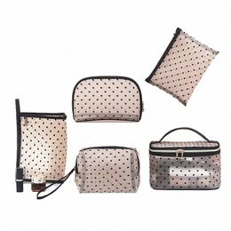 love Makeup Bags Mesh Cosmetic Bag Portable Travel Zipper Pouches for Home Office Accories Cosmet Bag New Trousse Maquillage E4Om#