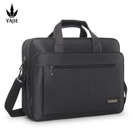 Large Briefcases For Men Canvas Tote Bag Laptop Case 156 Inch Waterproof Work Business Shoulder Messenger Oxford Black 240320
