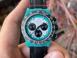 2024New DiW Men's Watch Carbon fiber case buckle 4130 movement diameter 40mm thickness 12.4mm sapphire crystal mirror ribbon