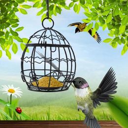 Other Bird Supplies 2Pcs Feeder Iron With Hanging Chain Squirrel Proof Feeders Home Garden Outdoor Food Hummingbird