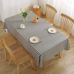 Table Cloth Simple Plaid Tablecloth Soft PVC Pastoral Red&Blue&Black Waterproof Oil-proof Top Items Rectangular