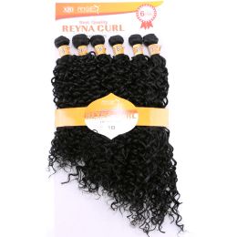 Pack ANGIE Kinky Curly Wave High Temperature Fibre Weave REYNA Synthetic Hair Bundles 6pcs/Lot Hair Gramme