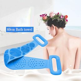 60/70cm Scrub Towel Scrub Cream Scrub Back Peeling Massage Shower Double-sided Strip Bath Brush Scrub Dead Skin Deep Cleaning