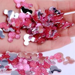 Lastoortsen Head 1000pcs 14x11.5mm Many Colours Flatback Glue on Resin Rhinestone Diy Nail Art Crafts Jewellery Garments Decorations