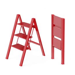 WOA 3-step Portable Step Stool That Can Reach High Levels, Lightweight Aluminum Ladder with A Capacity of 300 Pounds (about 136.1 Kilograms), Foldable Compact