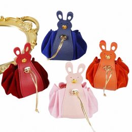 pu Leather Veet Drawstring Bag Large Capacity Storage Bag Festive Sugar Bag Jewerly Packing Wedding Candy 04rt#