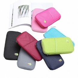 multifuncti Card Package Handbag for Travel Passport Ticket Organizer for Men and Women ID Holder Storage Bag c1Hw#