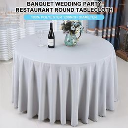 Table Skirt Banquet Wedding Round Tablecloth Solid 120inch Diameter Polyester For Party Restaurant Circle Cloths