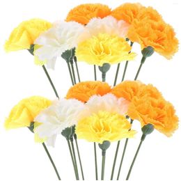 Decorative Flowers Ornament Artificial Marigold With Stems Faux Decor Simulation Pography Props