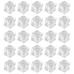 Vases 50 Pcs Home Decor Artificial Ice Cubes Clear Fake Vase Fillers Decorations 20mm