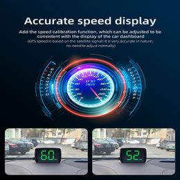 Universal Car HUD Head Up Display GPS Hud Digital Speedometer Big Font Speed Meter KMH For All Cars Truck Plug and Play