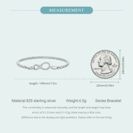WOSTU 925 Sterling Silver Original Infinity Bangle Basic Bracelet Fit DIY Charms Bead Forever Love Knot Bracelets Jewellery Gift