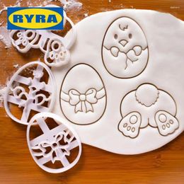 Baking Moulds 1pcs Cute Yoga Easter Christmas Plastic Cookie Embossed Mould Fondant Cutter Biscuit DIY Tools