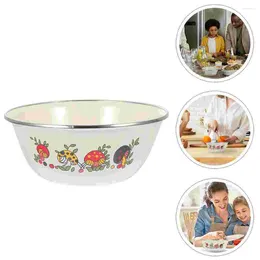 Dinnerware Sets 2 Pcs Salad Bowl Basin Decor Kitchen Basins Metal Container With Lid Mixing Vintage Iron Storage Serving