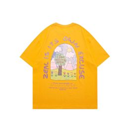 Mens Wear | Summer China-chic Cartoon Childrens Fun Print Cotton Round Neck Loose Fashion Brand Short Sleeve T-shirt