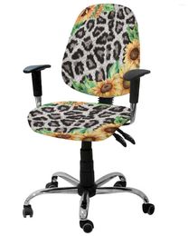 Chair Covers Animal Leopard Flower Sunflower Elastic Armchair Computer Cover Stretch Removable Office Slipcover Split Seat